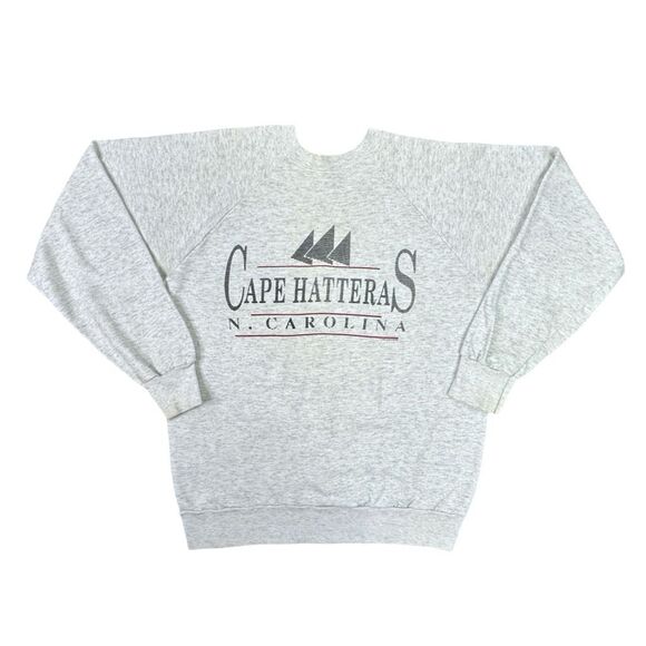 Vintage Cape Hatteras, North Carolina Crew Neck Sweatshirt - Cut Size Tag - Picture 1 of 9